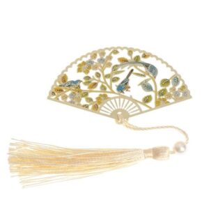 Marque page éventail oiseau